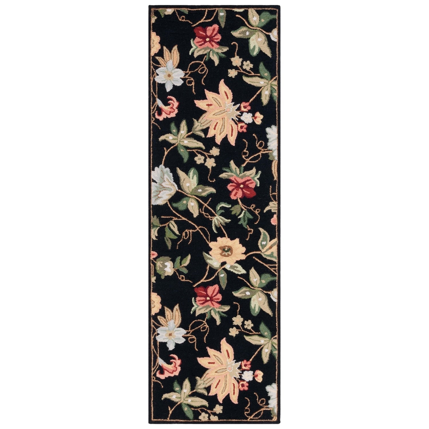 SAFAVIEH Handmade Chelsea Yauhenia French Country Floral Wool Rug