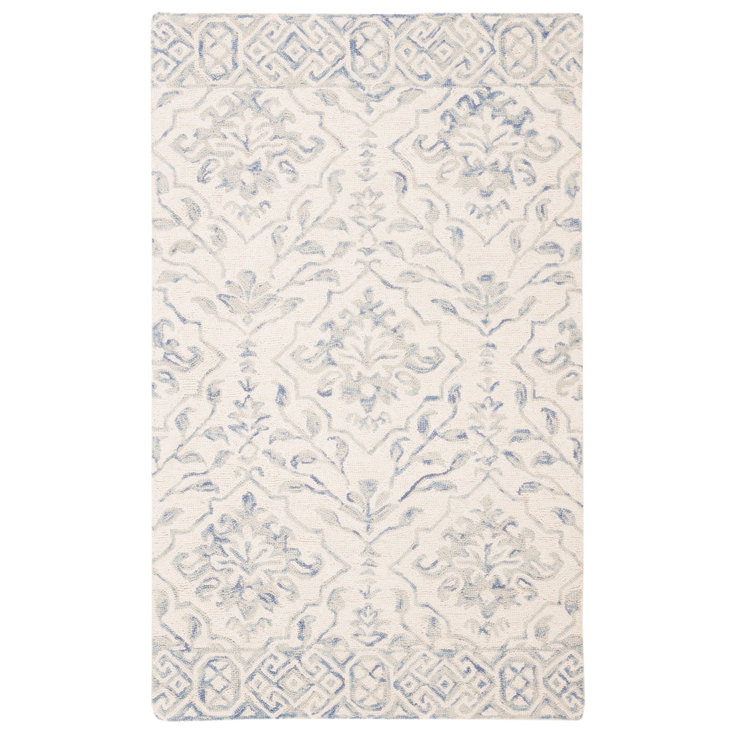 SAFAVIEH Handmade Dip Dye Elvedina Floral Wool Rug