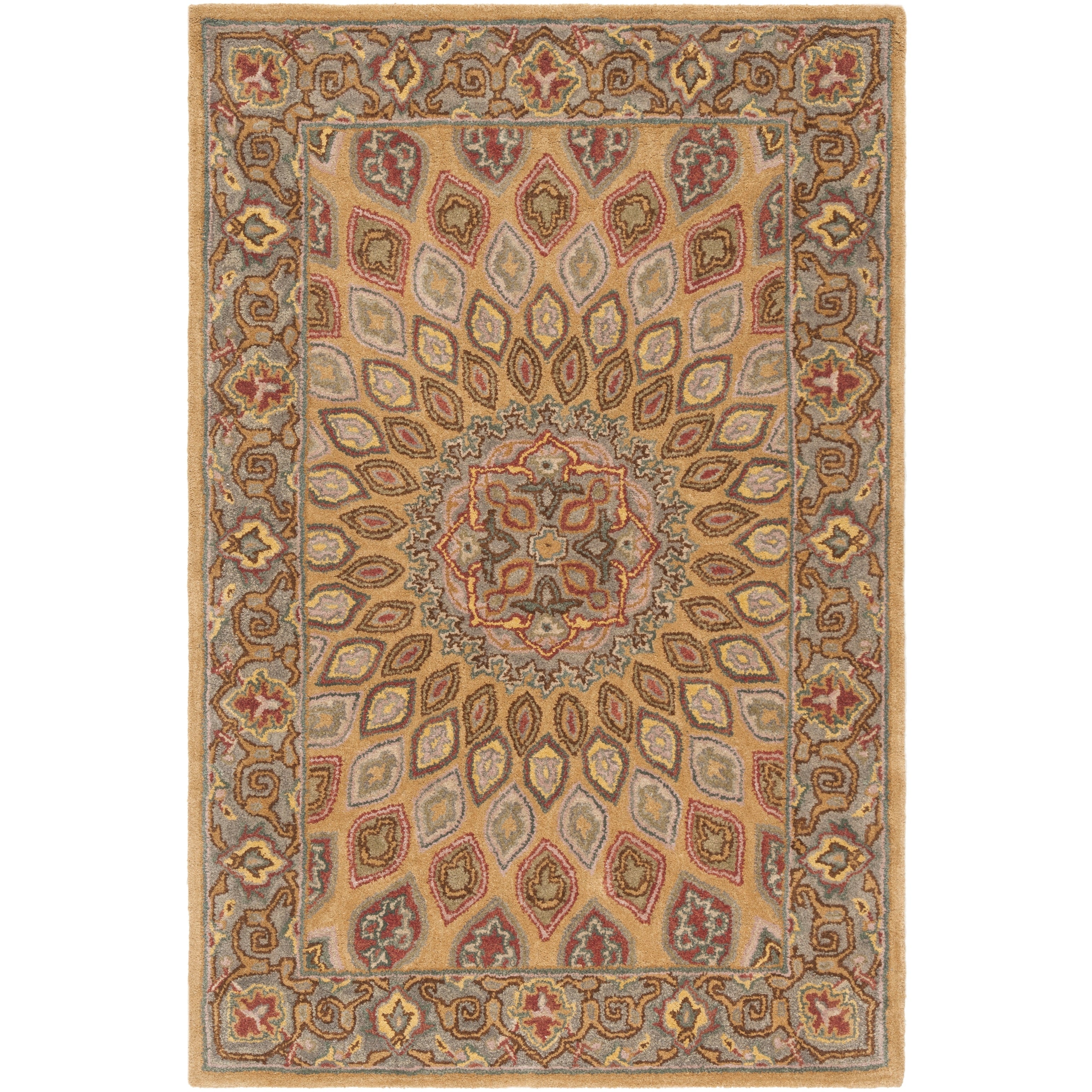 SAFAVIEH Handmade Heritage Wayfarer Traditional Oriental Wool Rug