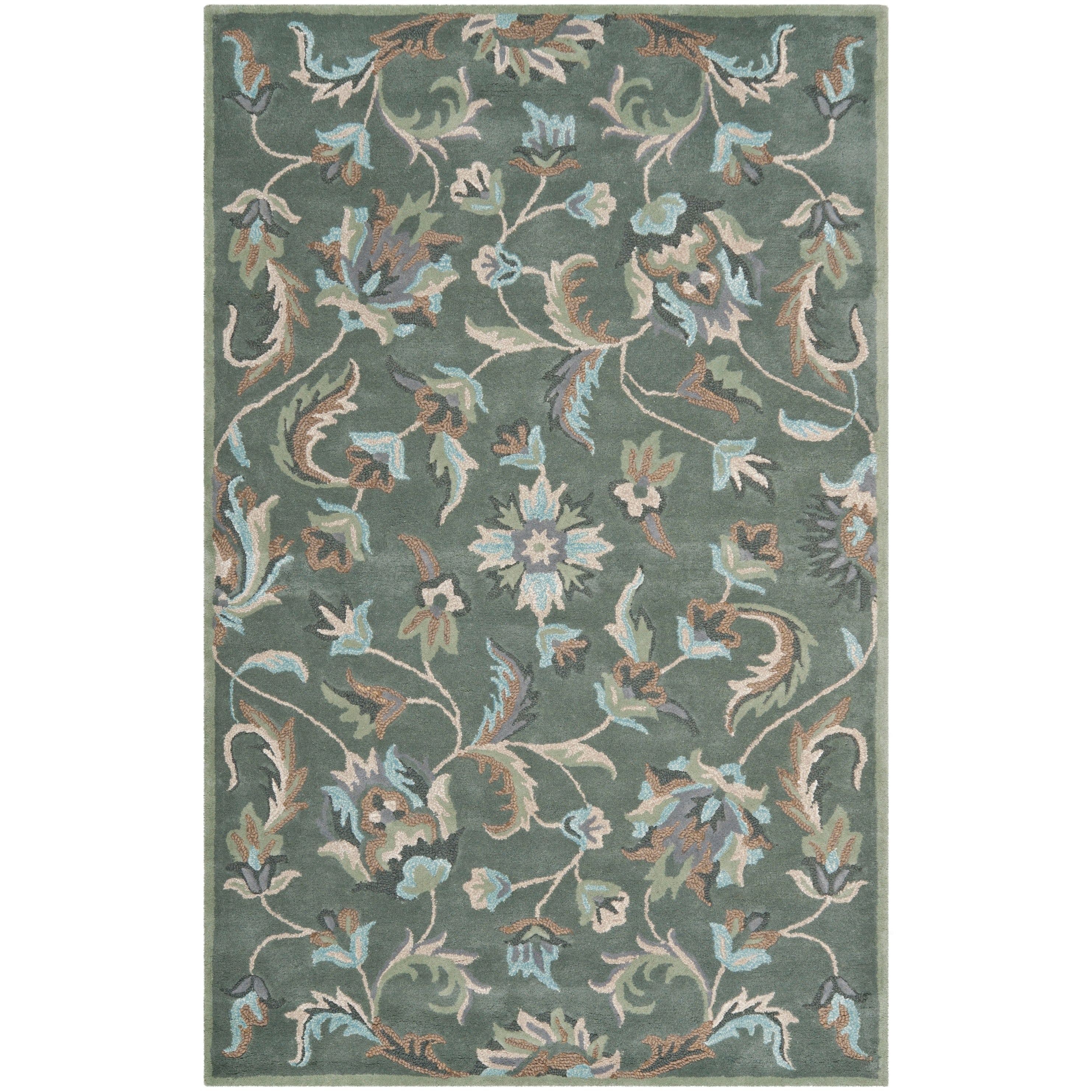SAFAVIEH Handmade Jardin Aase Country Floral Wool Rug