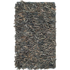 SAFAVIEH Handmade Leather Shag Blayne Modern Leather Rug