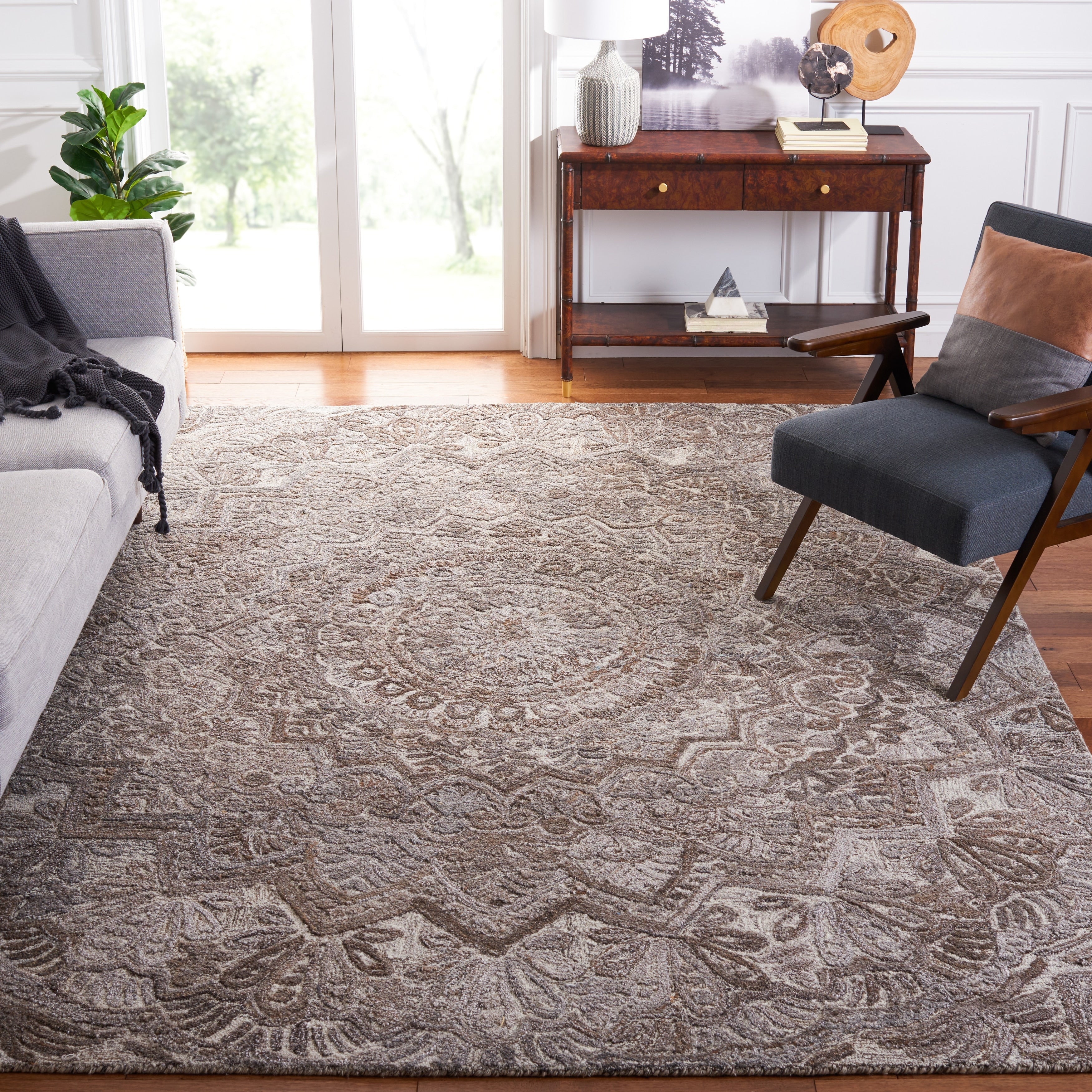 SAFAVIEH Handmade Marquee Carlijn Modern Medallion Wool Rug
