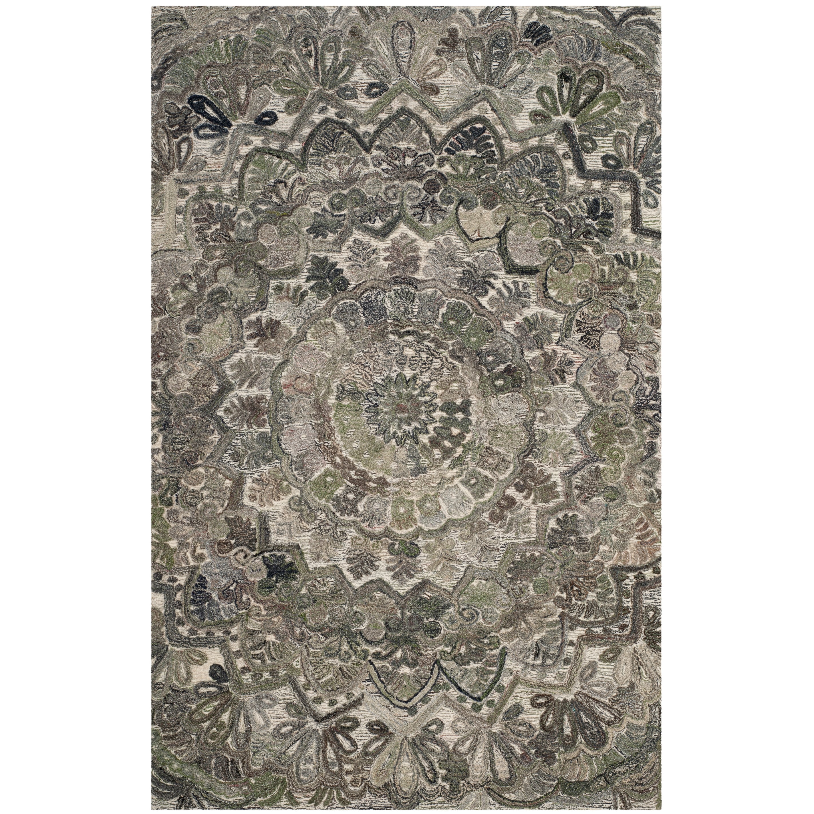 SAFAVIEH Handmade Marquee Carlijn Modern Medallion Wool Rug