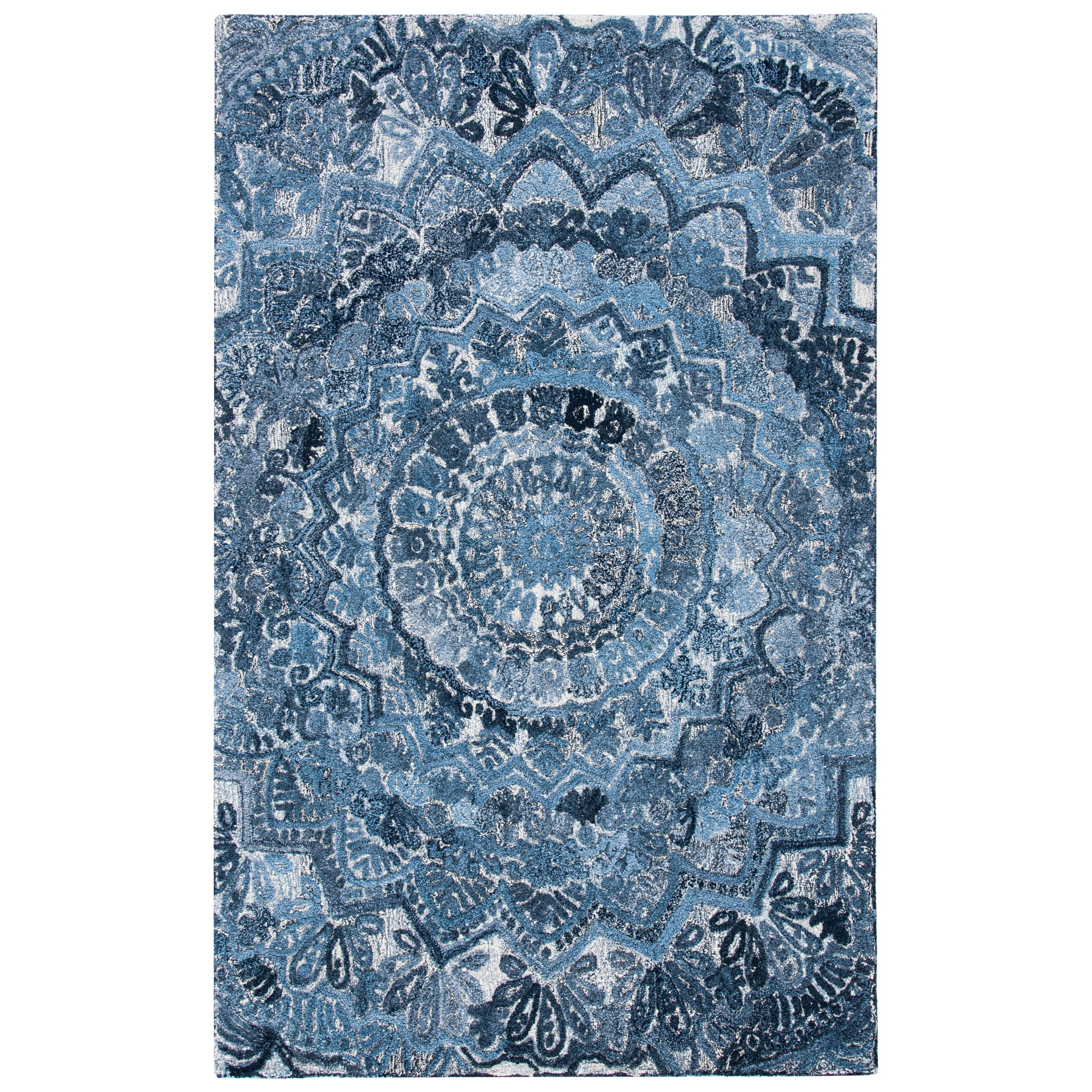 SAFAVIEH Handmade Marquee Carlijn Modern Medallion Wool Rug