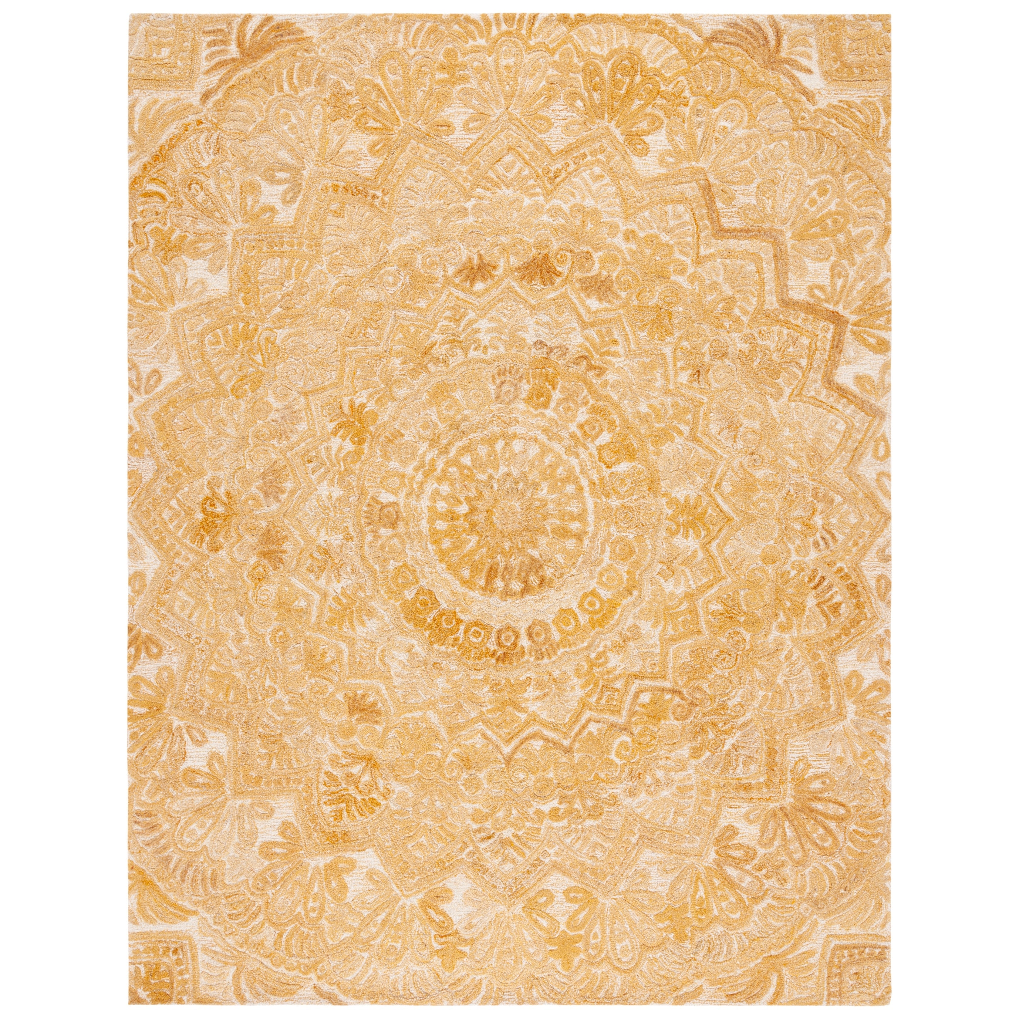 SAFAVIEH Handmade Marquee Carlijn Modern Medallion Wool Rug