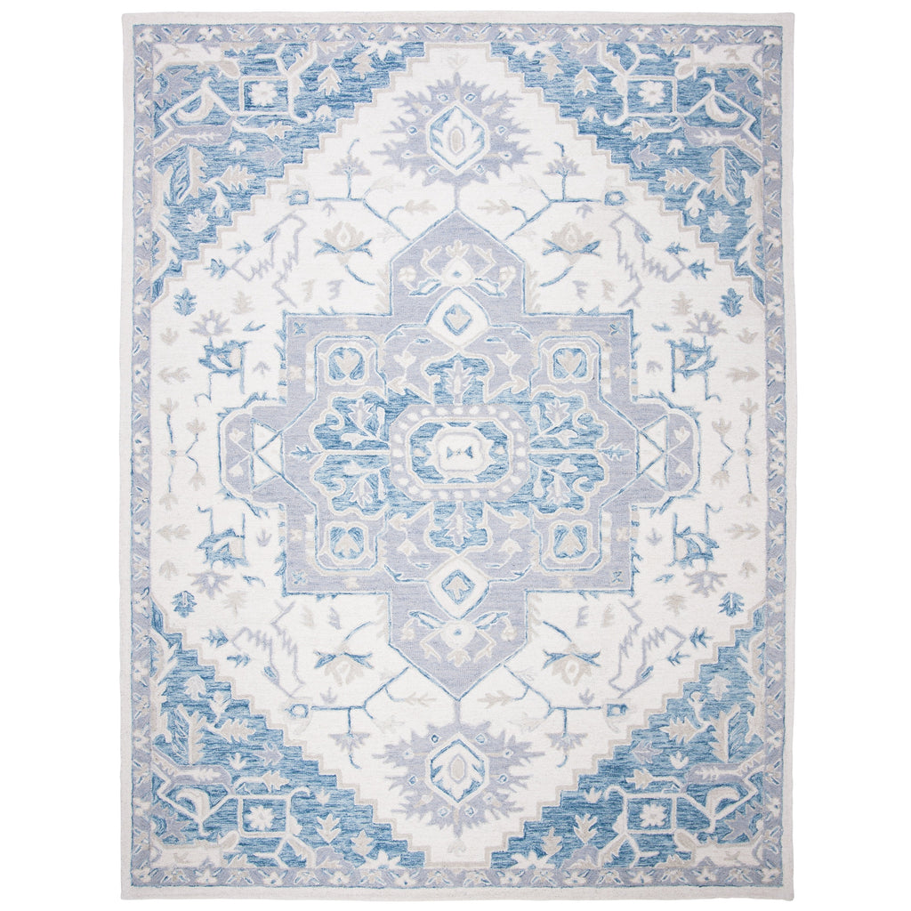 SAFAVIEH Handmade Micro-Loop Gulseven Medallion Wool Rug