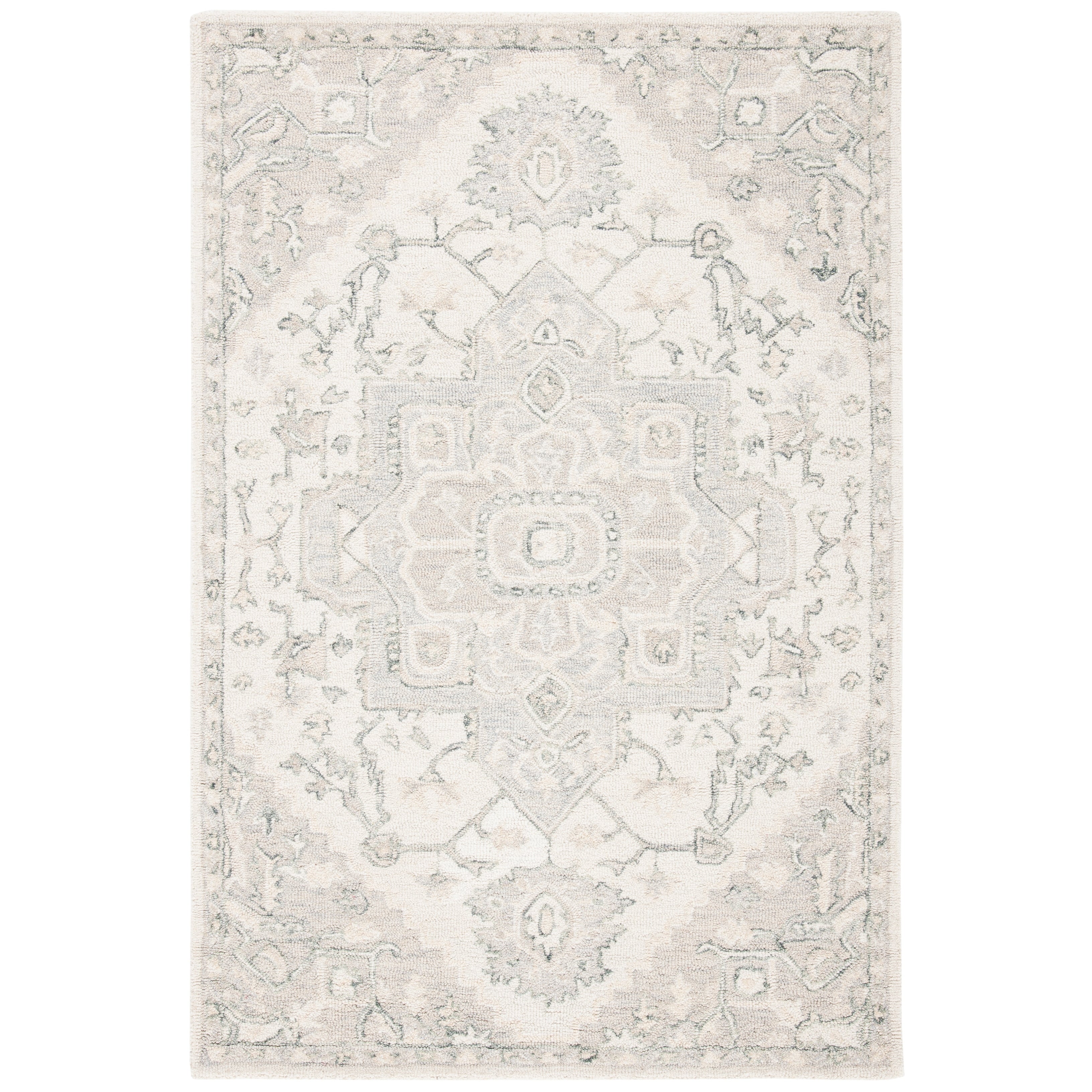 SAFAVIEH Handmade Micro-Loop Gulseven Medallion Wool Rug