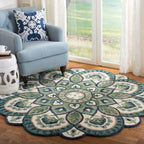 SAFAVIEH Handmade Novelty Sheyla Ornate Flower Wool Rug