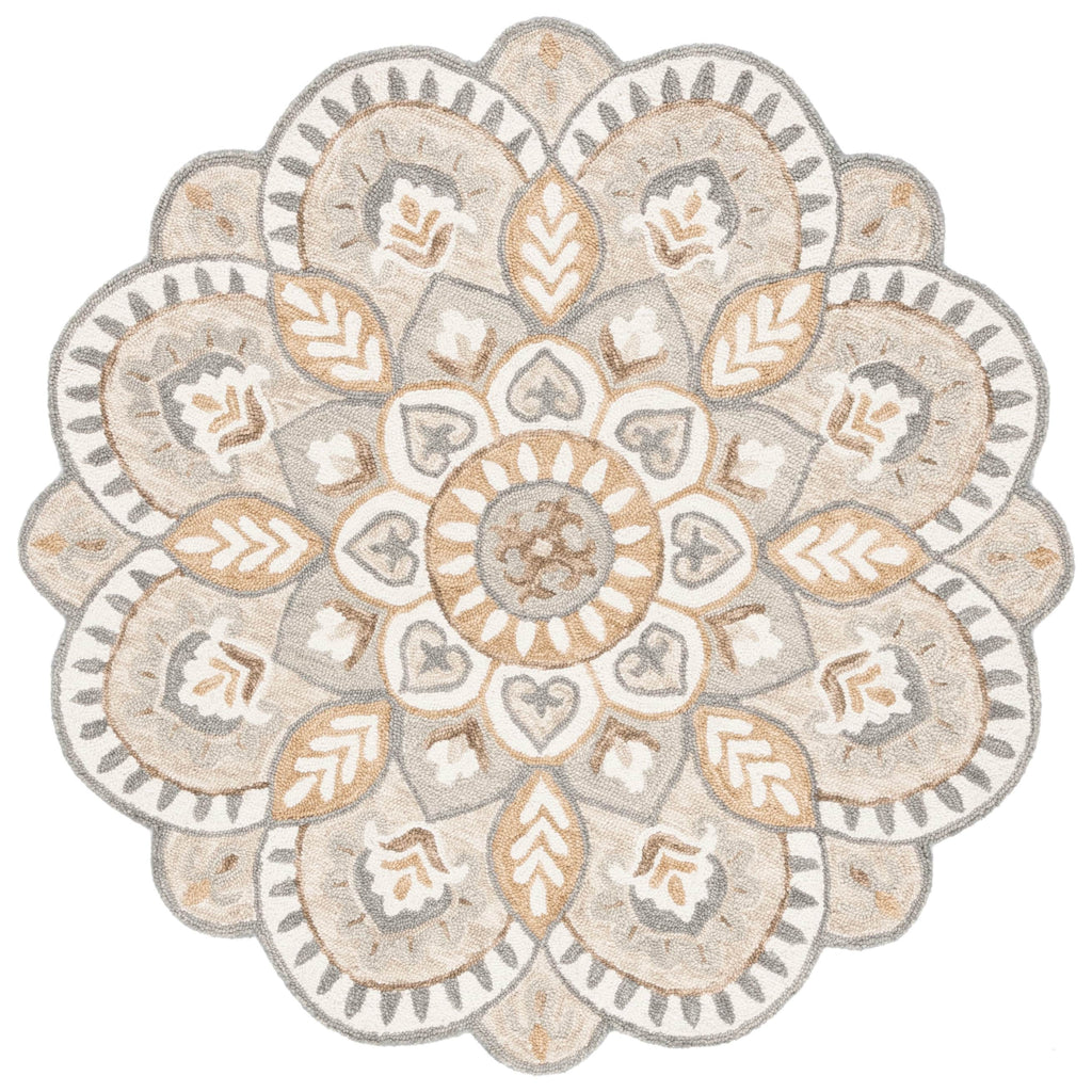 SAFAVIEH Handmade Novelty Sheyla Ornate Flower Wool Rug