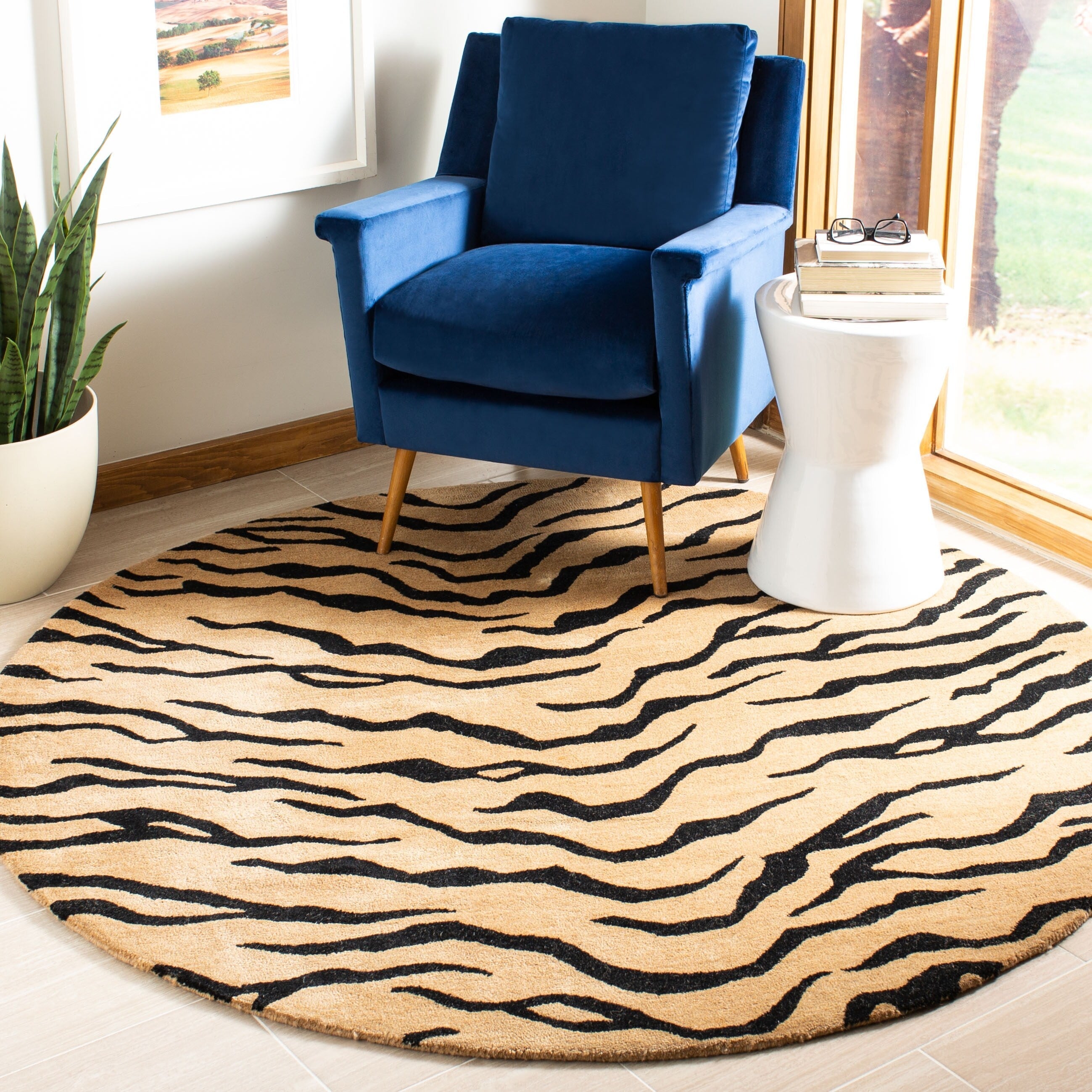 SAFAVIEH Handmade Soho Latoyia Tiger N.Z. Wool Rug