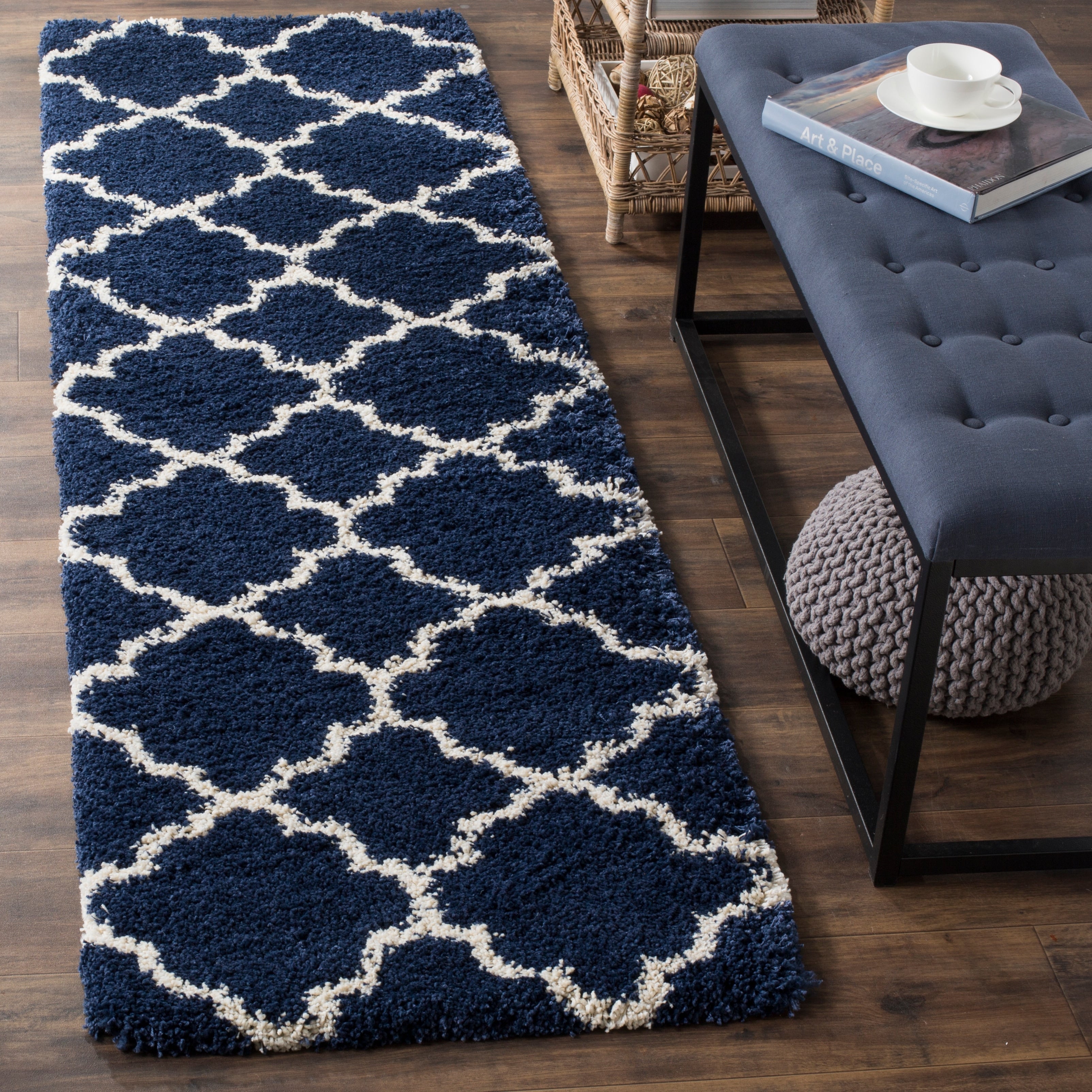 SAFAVIEH Hudson Shag Jeryl Glam Trellis 2-inch Area Rug