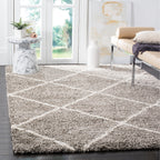 SAFAVIEH Hudson Shag Raili Diamond Trellis 2-inch Thick Rug