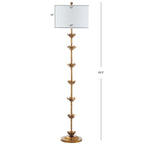 SAFAVIEH Lighting Doretha 64-inch Gold Leaf Led Floor Lamp - 15 x 15 x 63.5 - Antique Gold - 15Wx15Dx64H