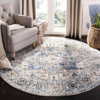 SAFAVIEH Madison Delois Medallion Rustic Farmhouse Distressed Rug