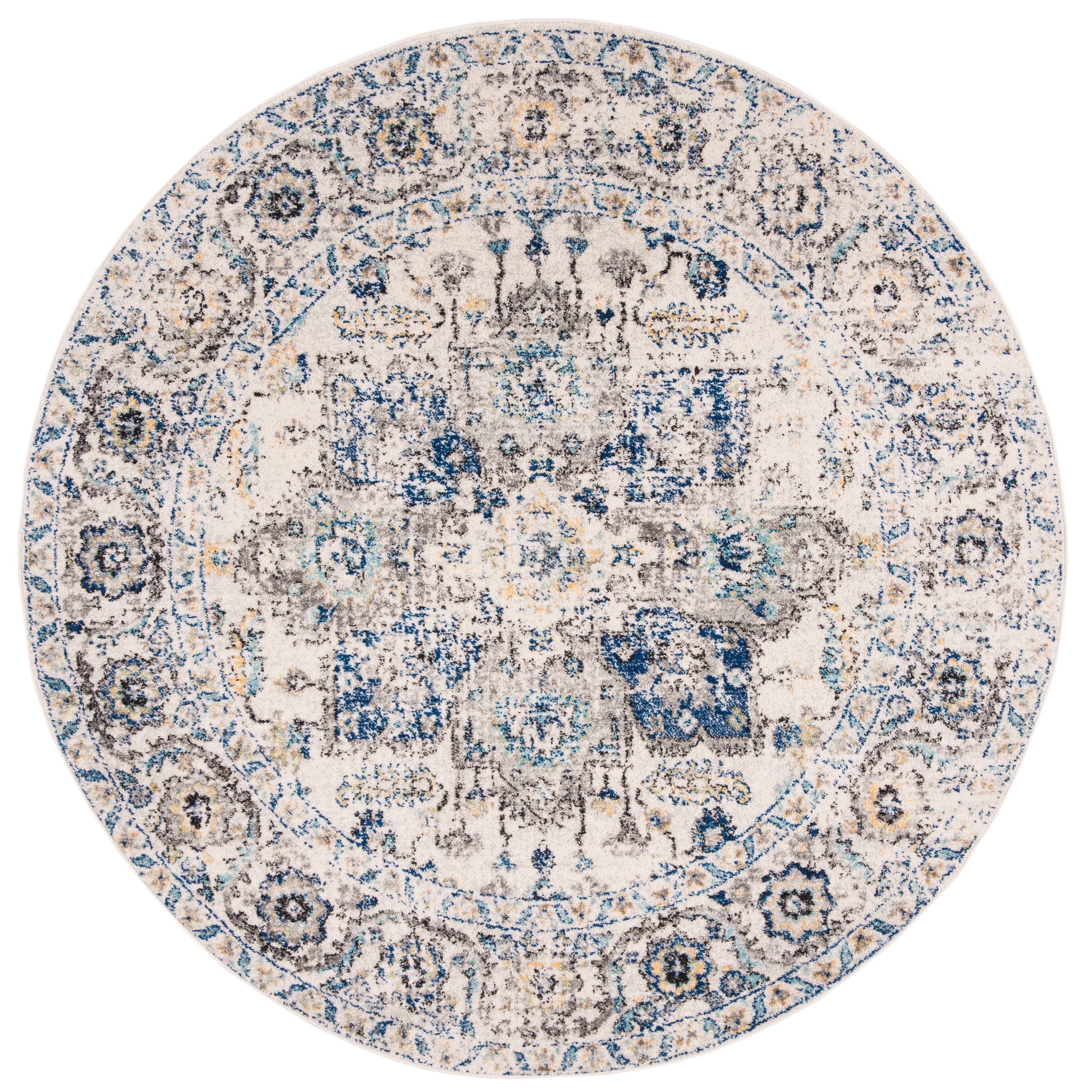 SAFAVIEH Madison Delois Medallion Rustic Farmhouse Distressed Rug