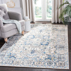 SAFAVIEH Madison Delois Medallion Rustic Farmhouse Distressed Rug