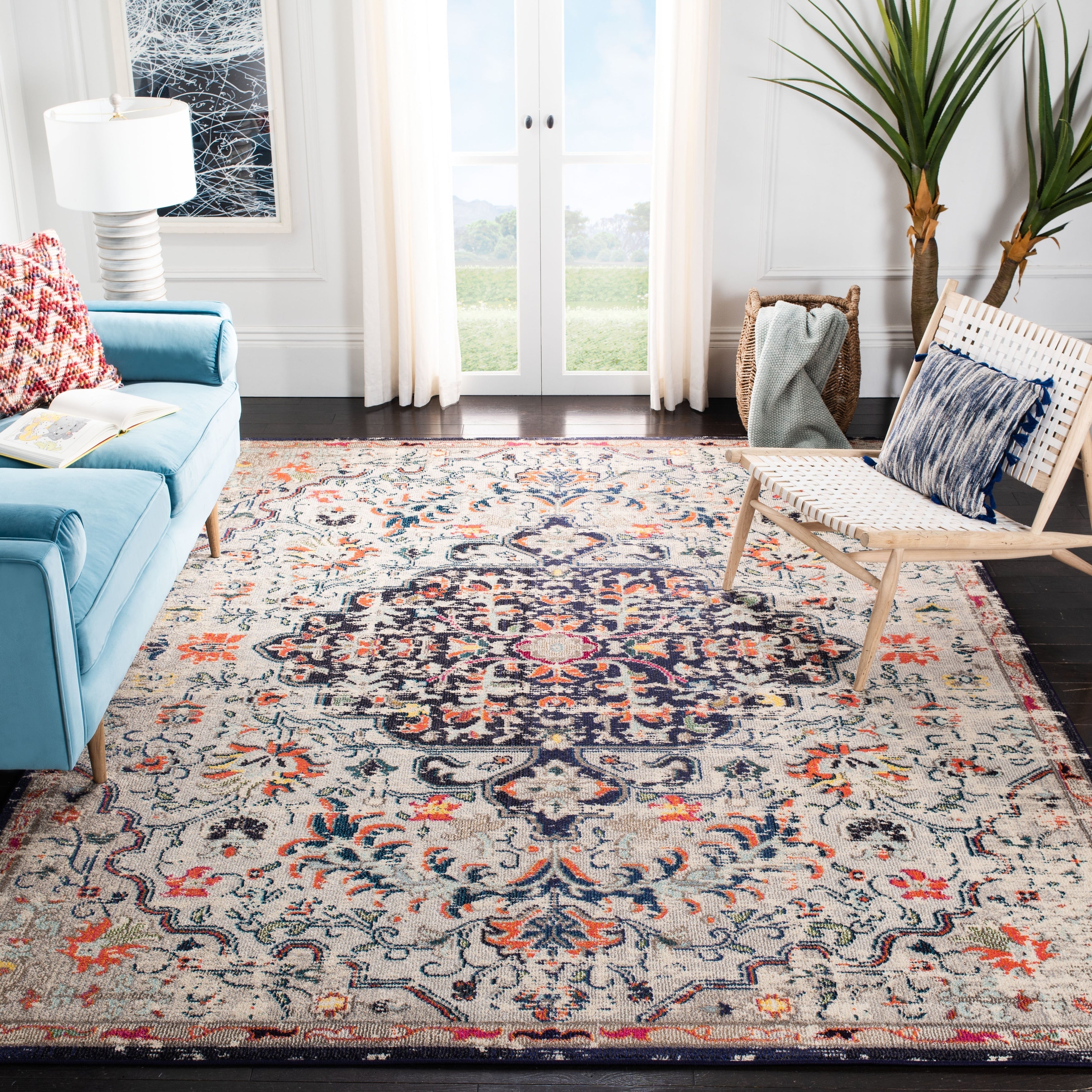 SAFAVIEH Madison Libusa Boho Medallion Distressed Rug