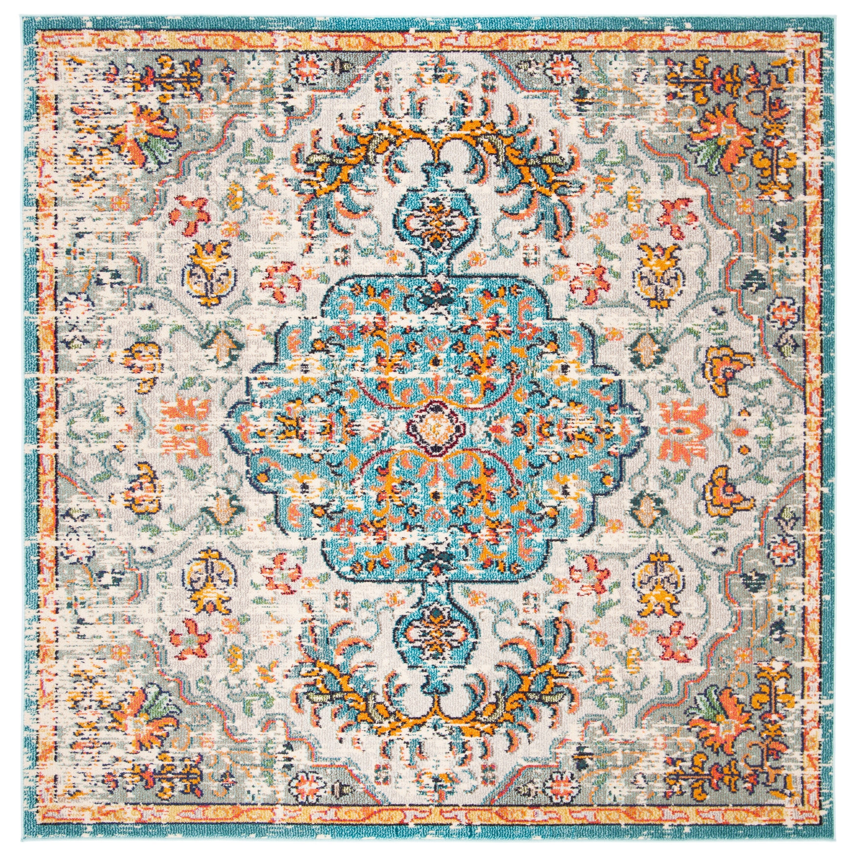 SAFAVIEH Madison Libusa Boho Medallion Distressed Rug