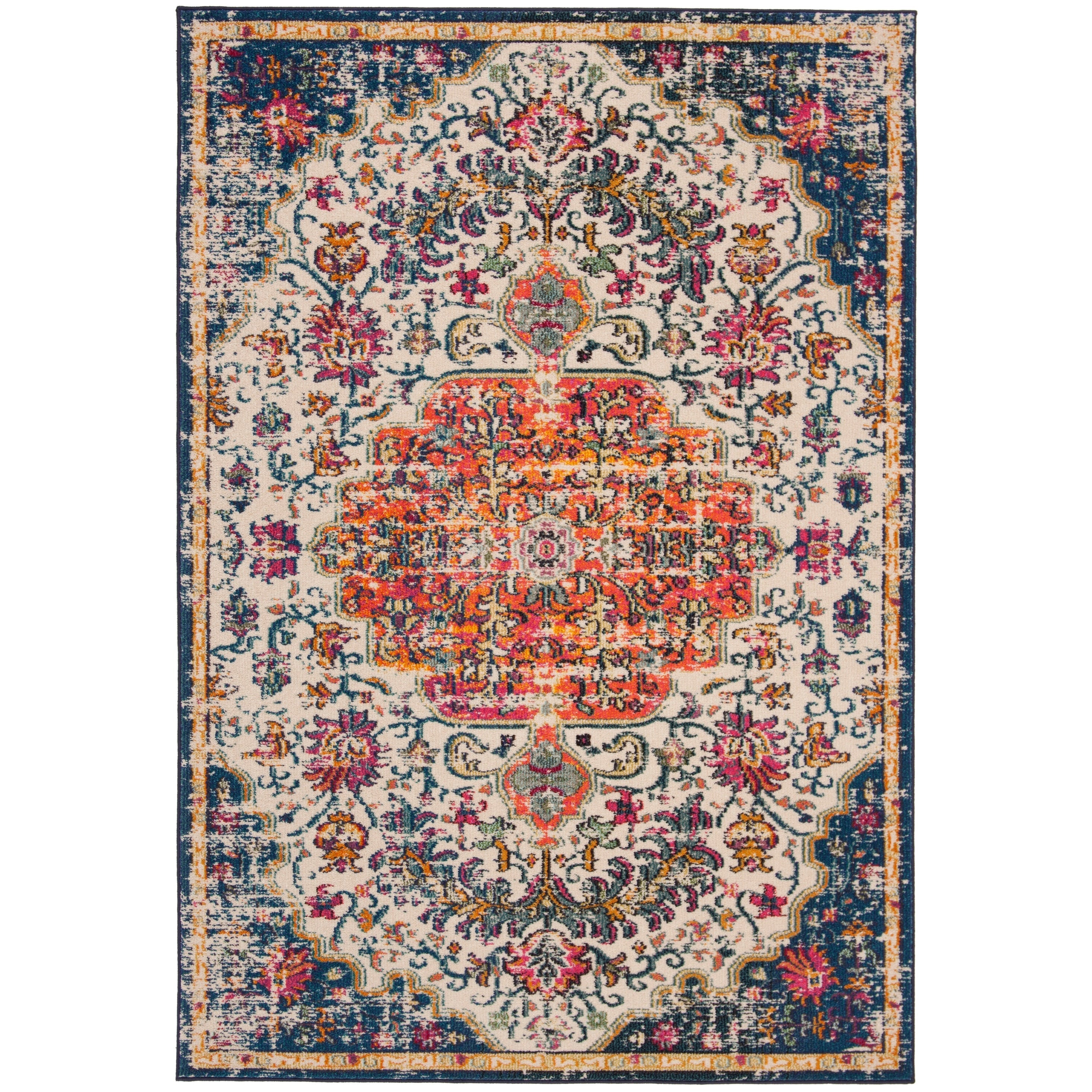 SAFAVIEH Madison Libusa Boho Medallion Distressed Rug