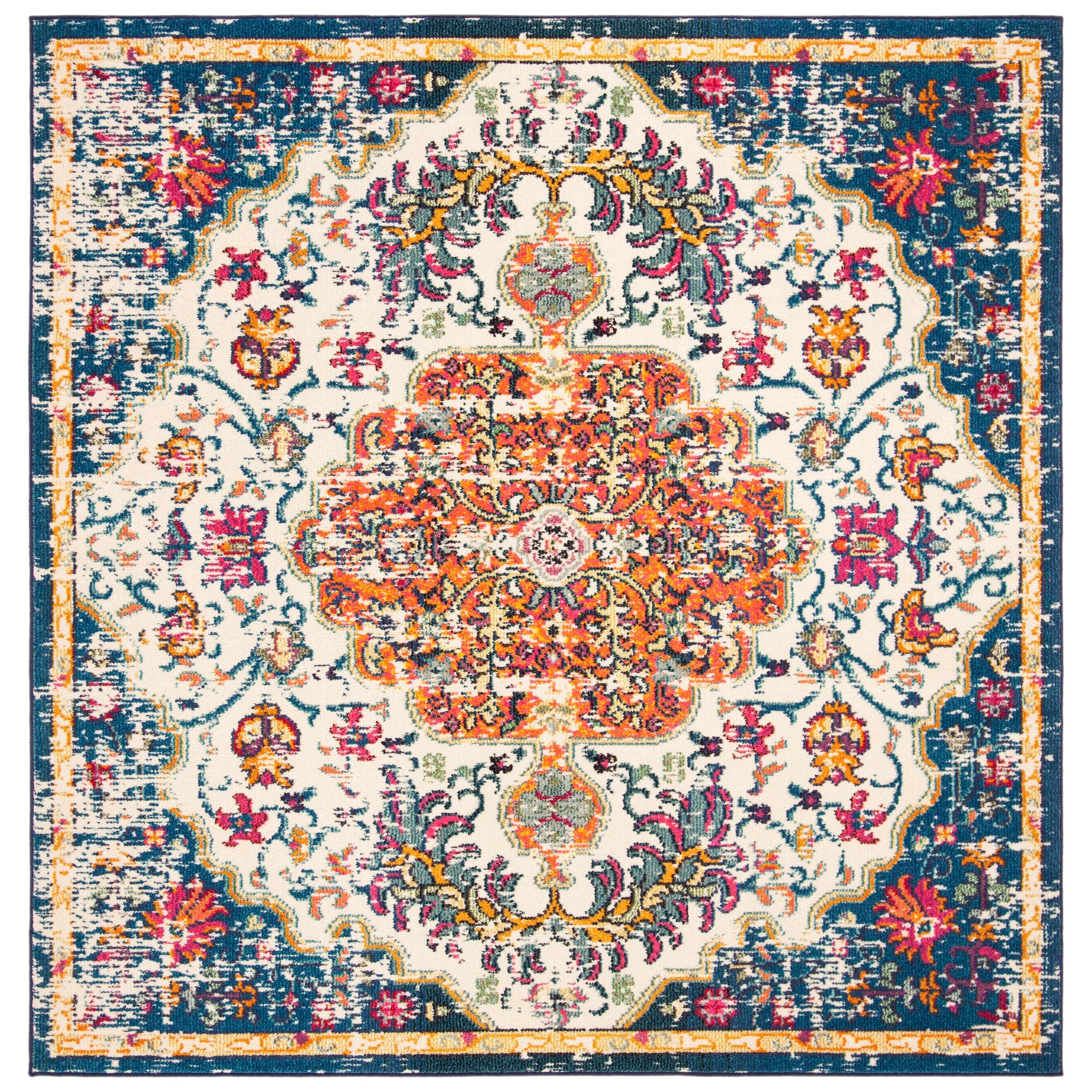SAFAVIEH Madison Libusa Boho Medallion Distressed Rug