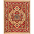 SAFAVIEH Mahal Beverley Traditional Grandeur Red/ Natural Rug