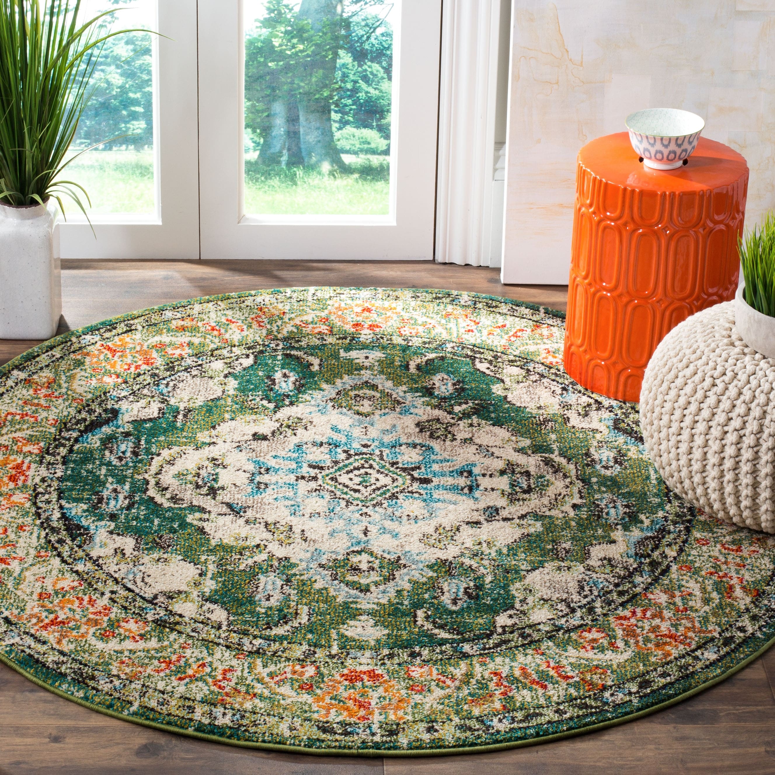 SAFAVIEH Monaco Oceane Boho Medallion Distressed Area Rug
