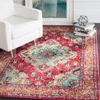SAFAVIEH Monaco Oceane Boho Medallion Distressed Area Rug