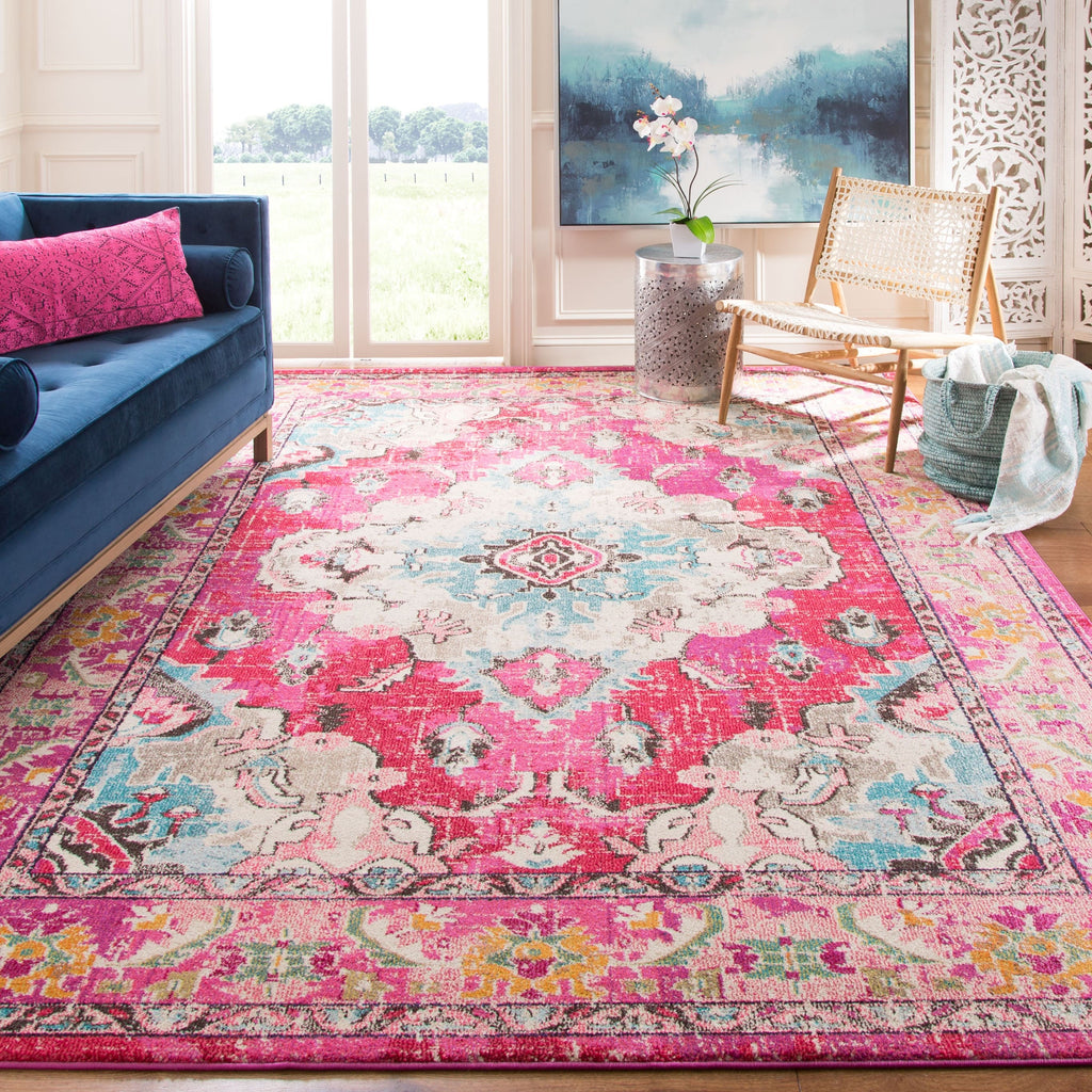 SAFAVIEH Monaco Oceane Boho Medallion Distressed Area Rug