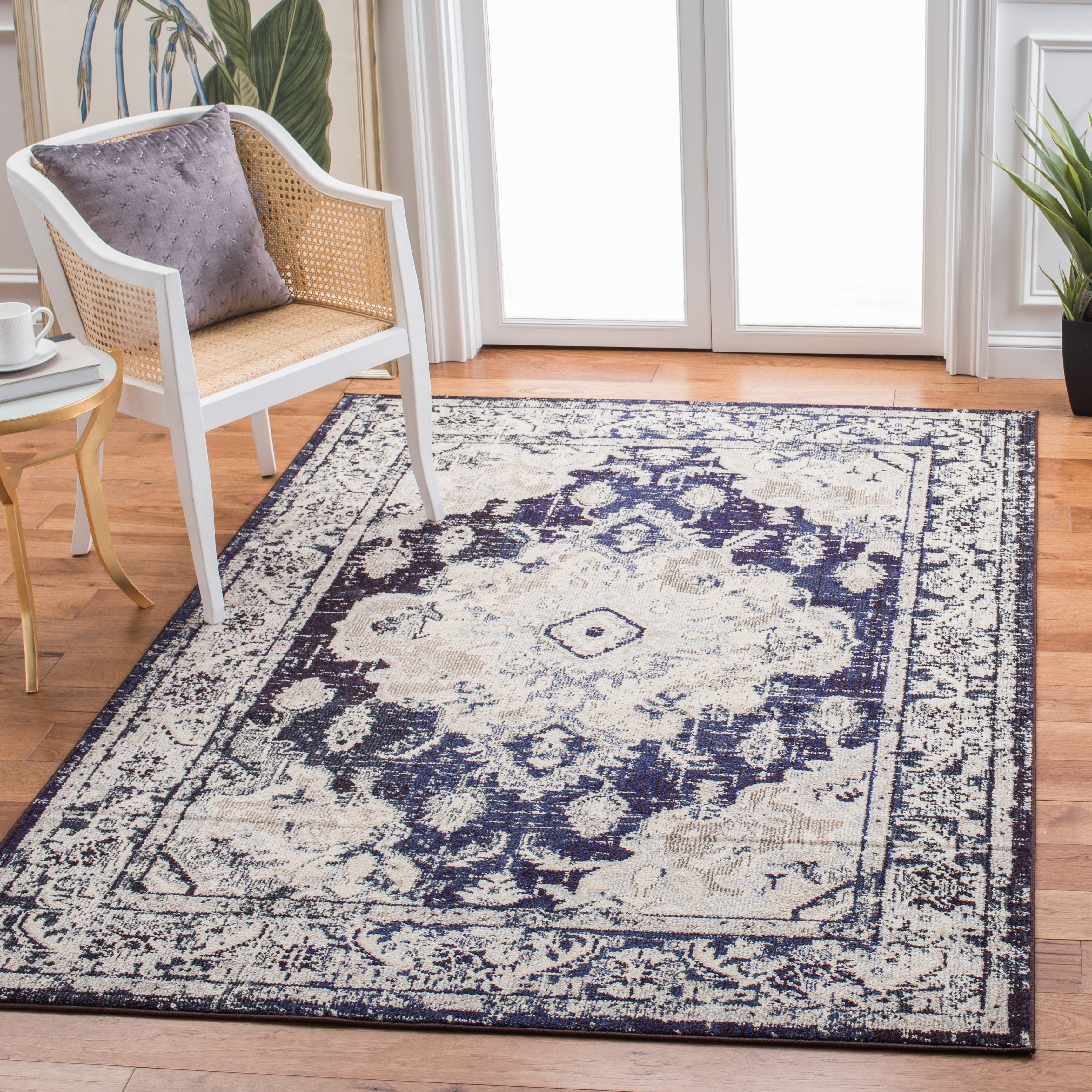 SAFAVIEH Monaco Oceane Boho Medallion Distressed Area Rug
