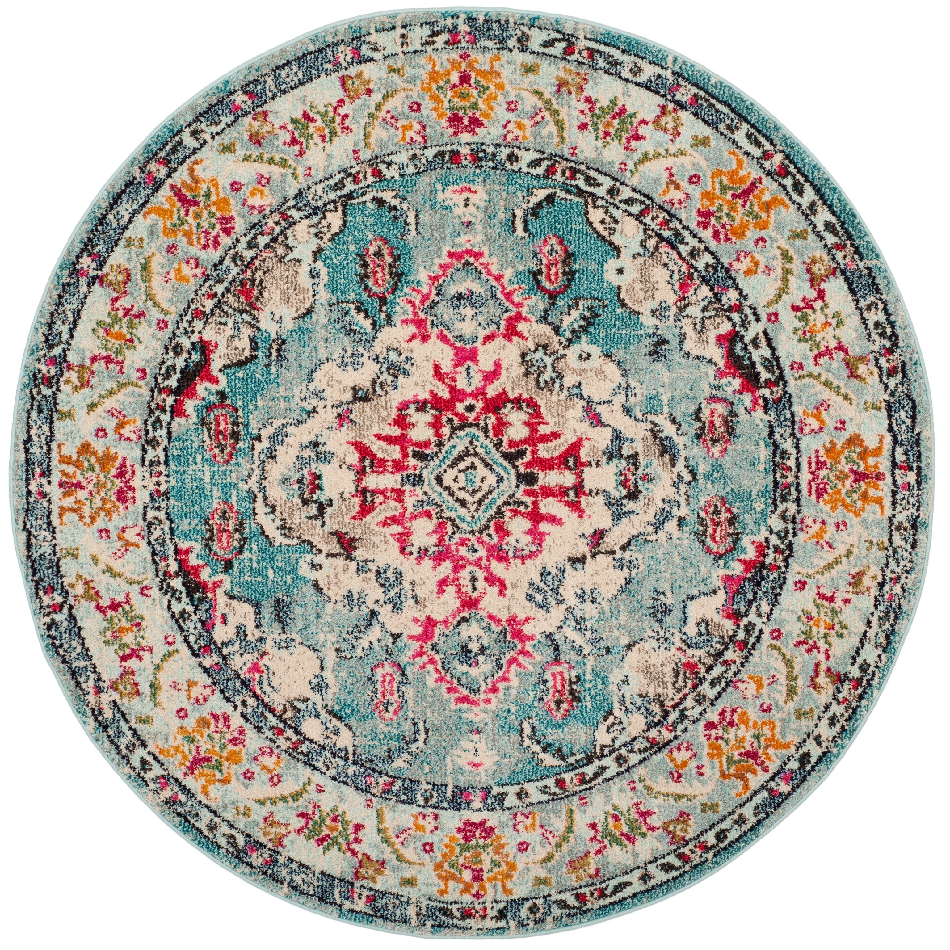 SAFAVIEH Monaco Oceane Boho Medallion Distressed Area Rug