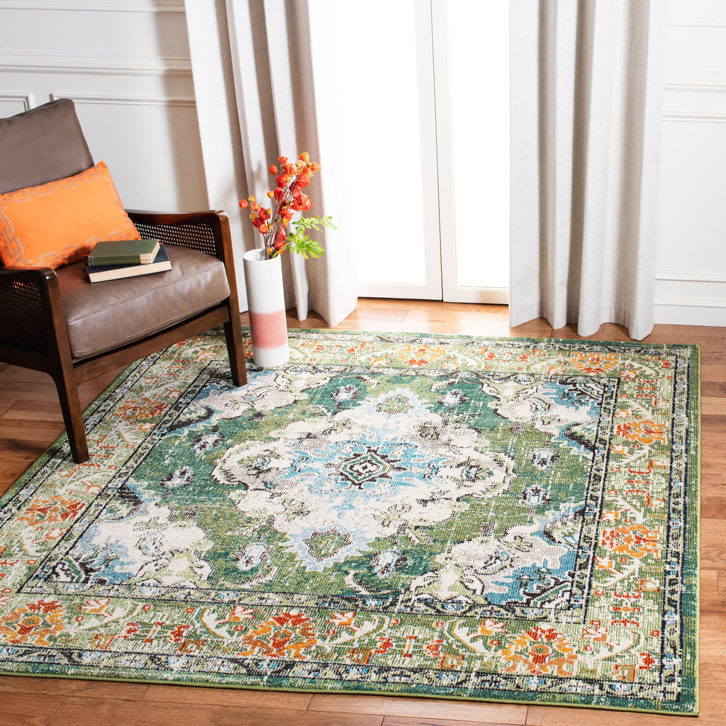 SAFAVIEH Monaco Oceane Boho Medallion Distressed Area Rug