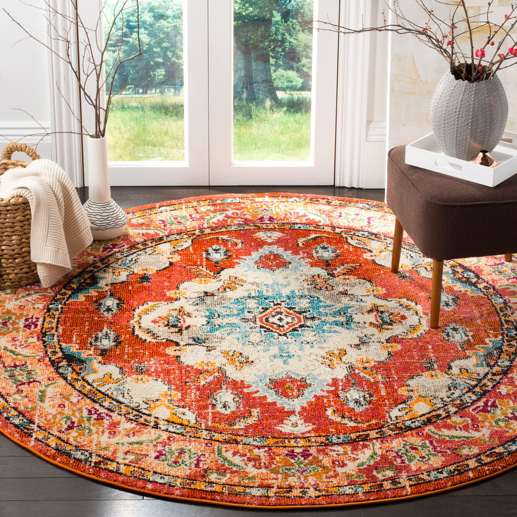 SAFAVIEH Monaco Oceane Boho Medallion Distressed Area Rug