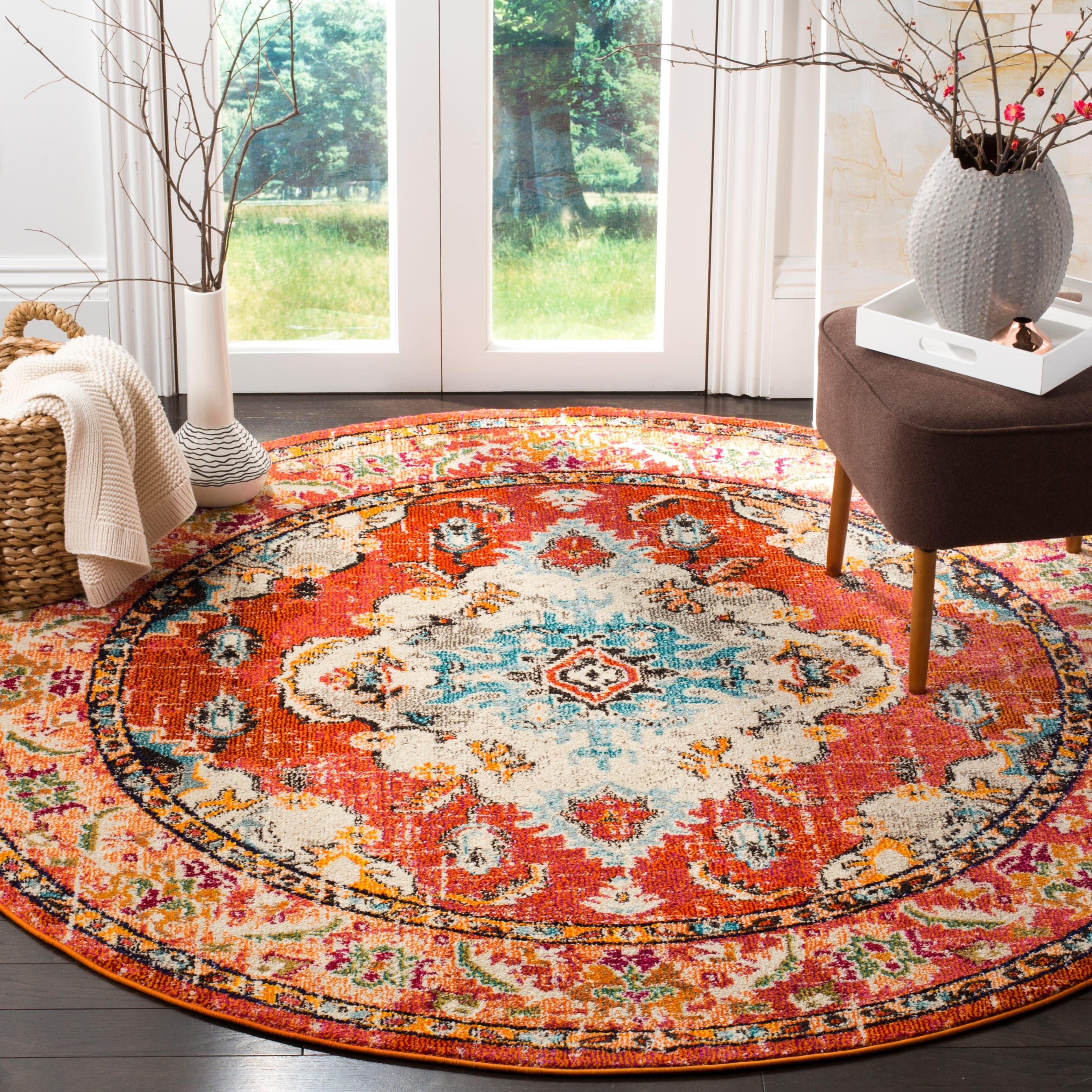 SAFAVIEH Monaco Oceane Boho Medallion Distressed Area Rug