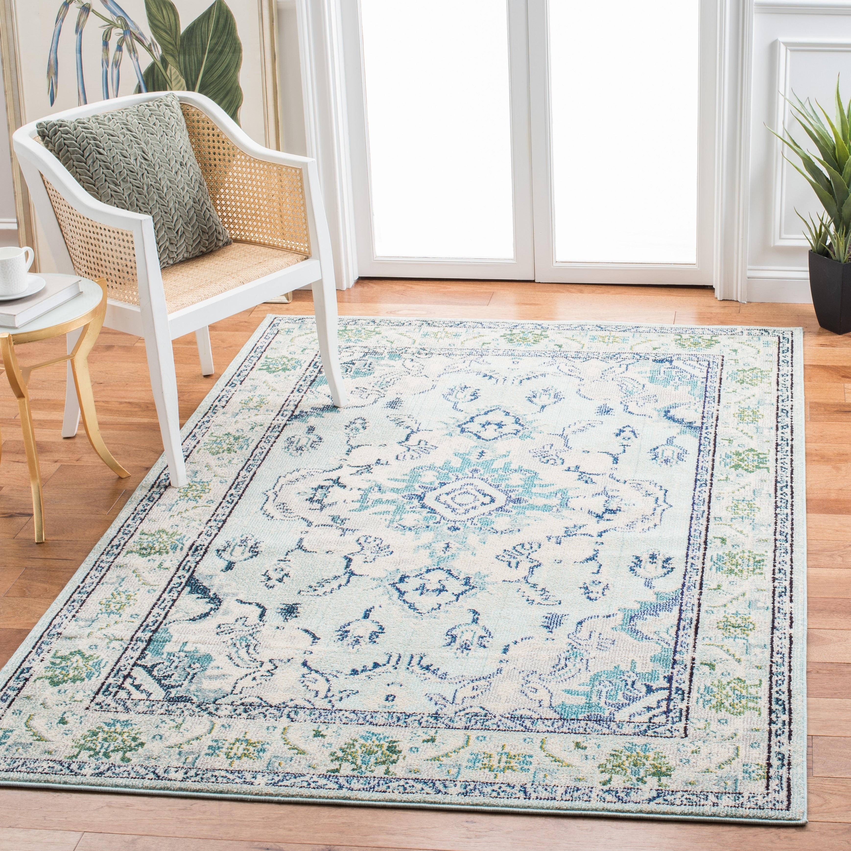 SAFAVIEH Monaco Oceane Boho Medallion Distressed Area Rug