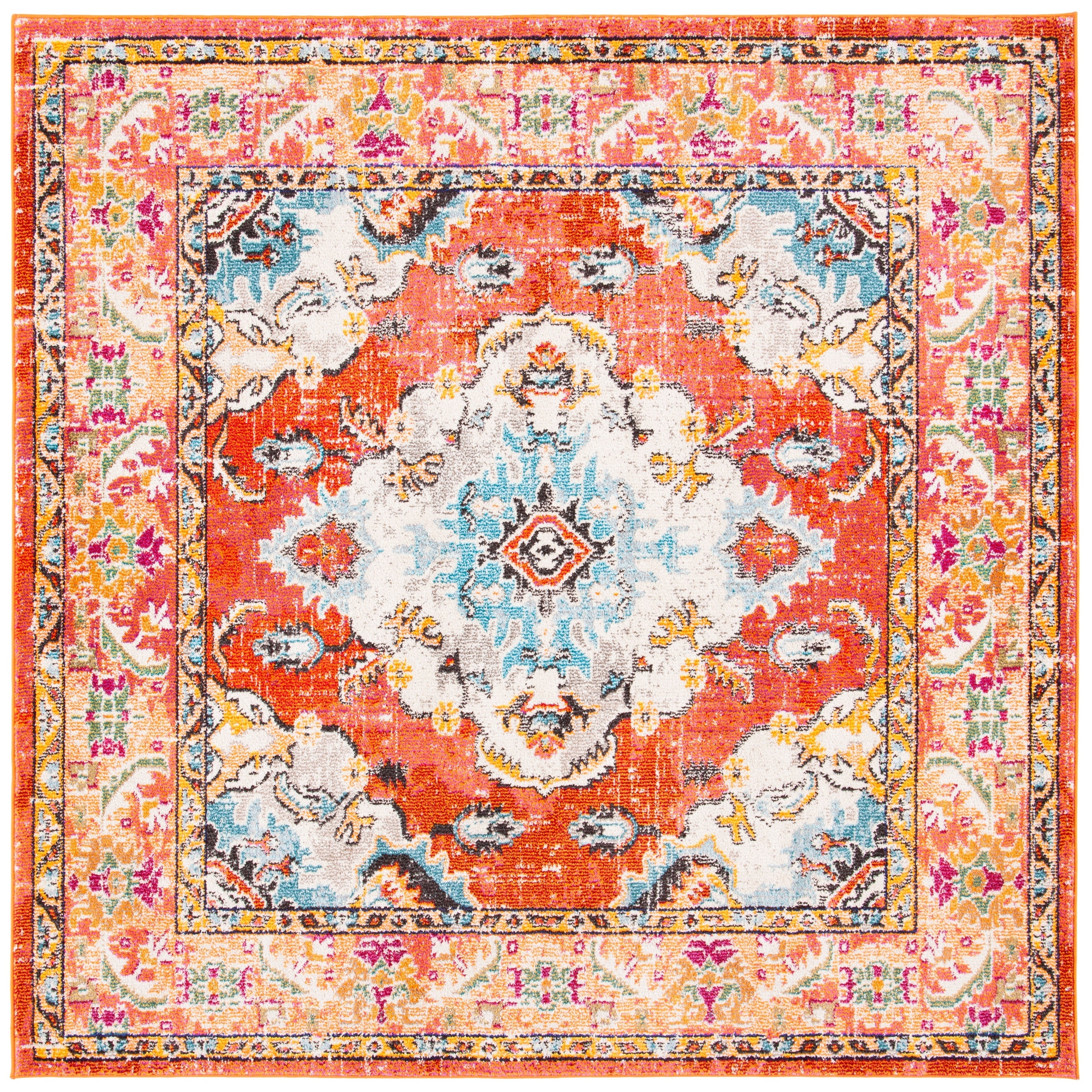 SAFAVIEH Monaco Oceane Boho Medallion Distressed Area Rug
