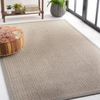 SAFAVIEH Natural Fiber Evia Sisal & Wool Rug