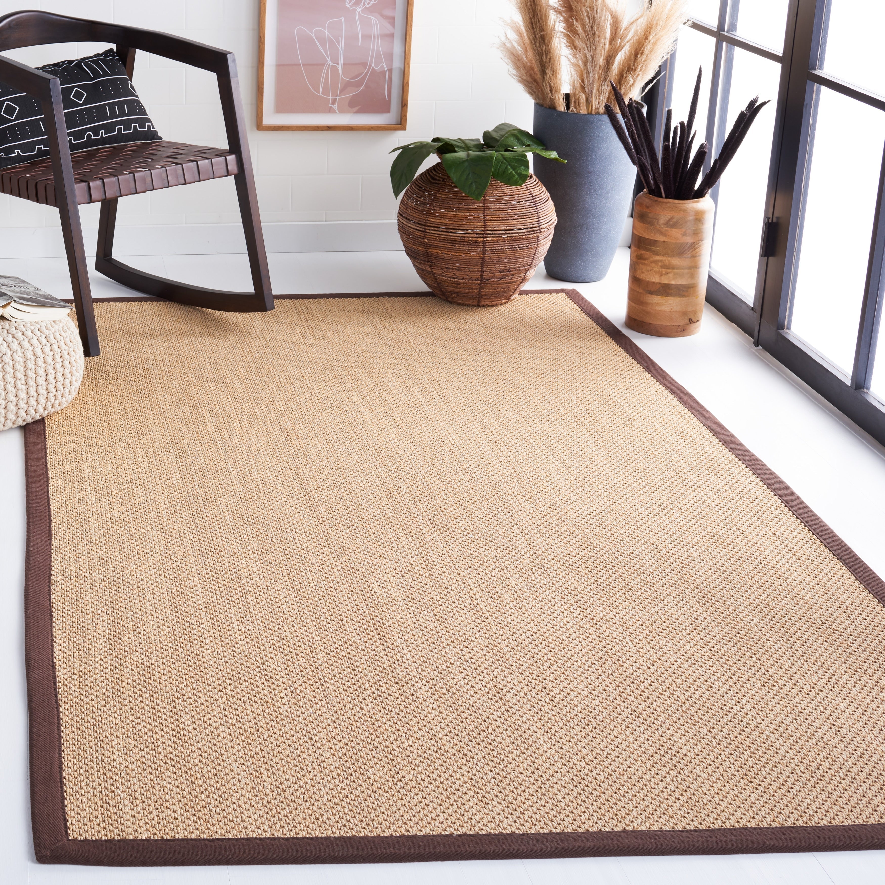 SAFAVIEH Natural Fiber Venus Casual Border Sisal Rug