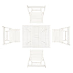 SAFAVIEH Outdoor Brandy 5-Piece Outdoor Dining Table Set - 43Wx35Dx29H