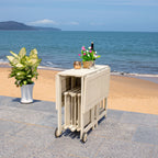 SAFAVIEH Outdoor Brandy 5-Piece Outdoor Dining Table Set - 43Wx35Dx29H