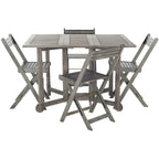 SAFAVIEH Outdoor Brandy 5-Piece Outdoor Dining Table Set - 43Wx35Dx29H