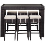 SAFAVIEH Outdoor Euda Bar Set (7-Piece) - 29Wx59Dx42H