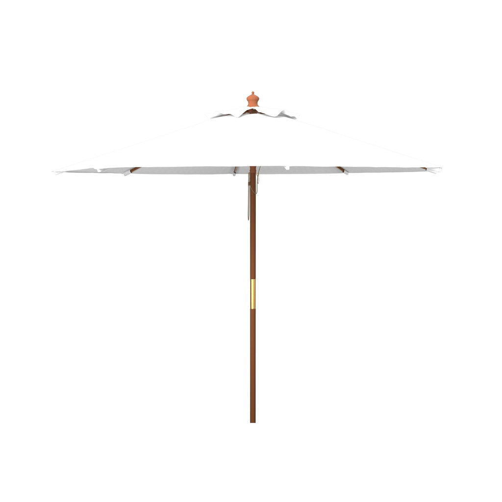 SAFAVIEH Outdoor Glauca 11-Foot Wooden Pulley Market Umbrella