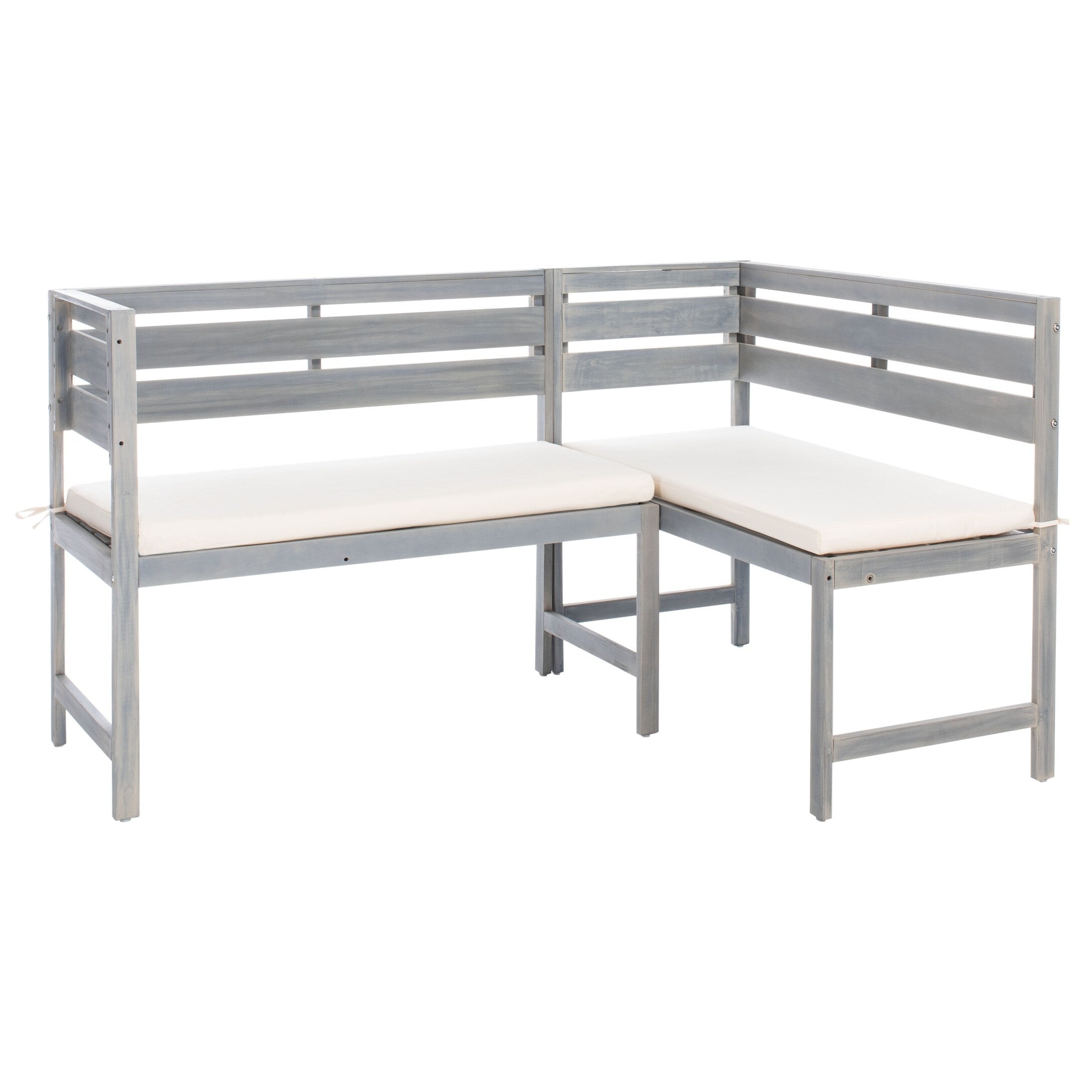 SAFAVIEH Outdoor Kenna 3-Piece Balcony Corner Lounge Set - 39Wx19Dx33H