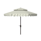 SAFAVIEH Outdoor Kjerstin Valance 9Ft Double Top Umbrella