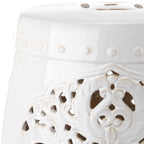 SAFAVIEH Sharareh Antique White Ceramic Decorative Garden Stool