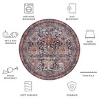 SAFAVIEH Tucson Machine Washable Slip Resistant Eldora Traditional Rug