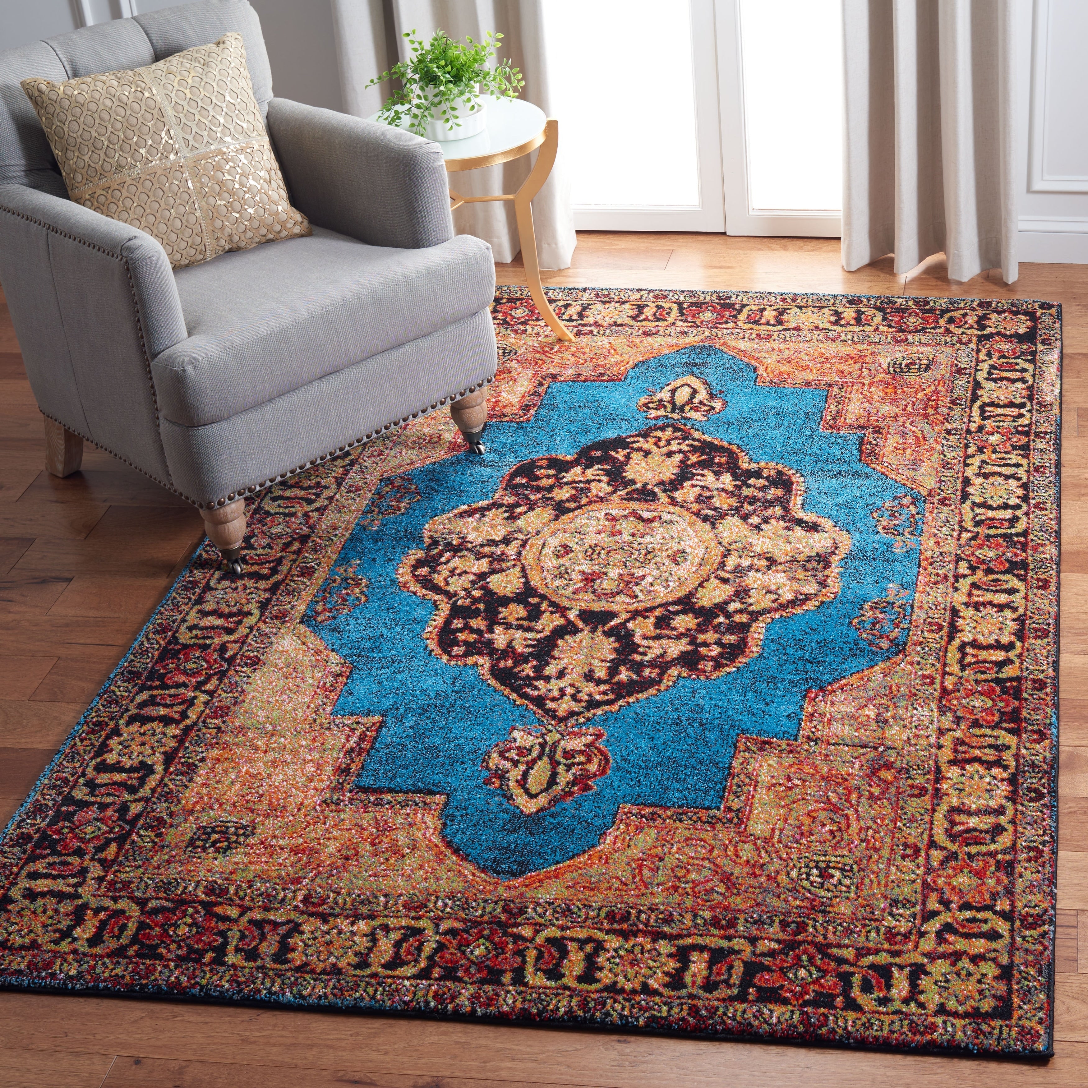 SAFAVIEH Vintage Hamadan Ismay Oriental Distressed Rug