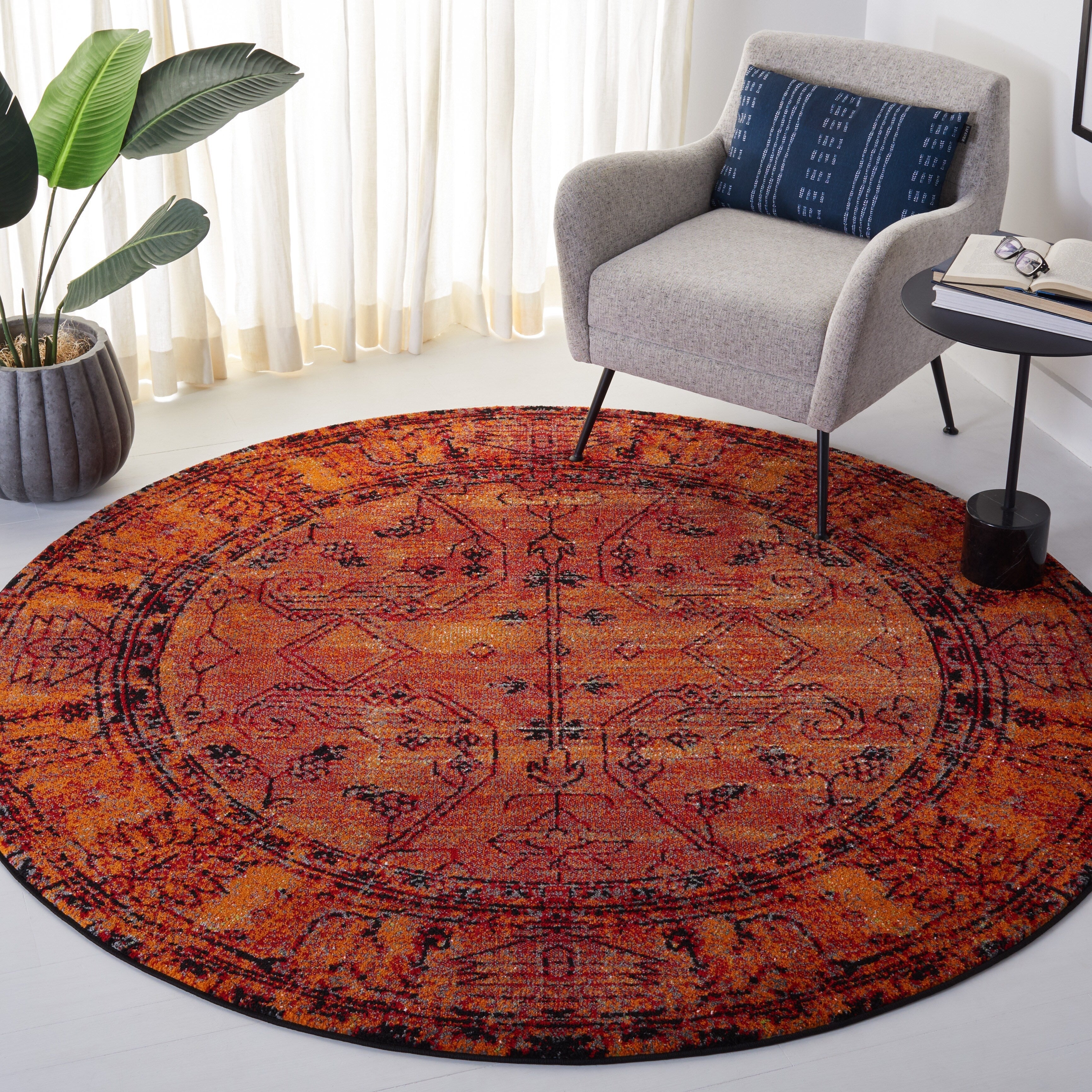 SAFAVIEH Vintage Hamadan Selma Oriental Distressed Rug