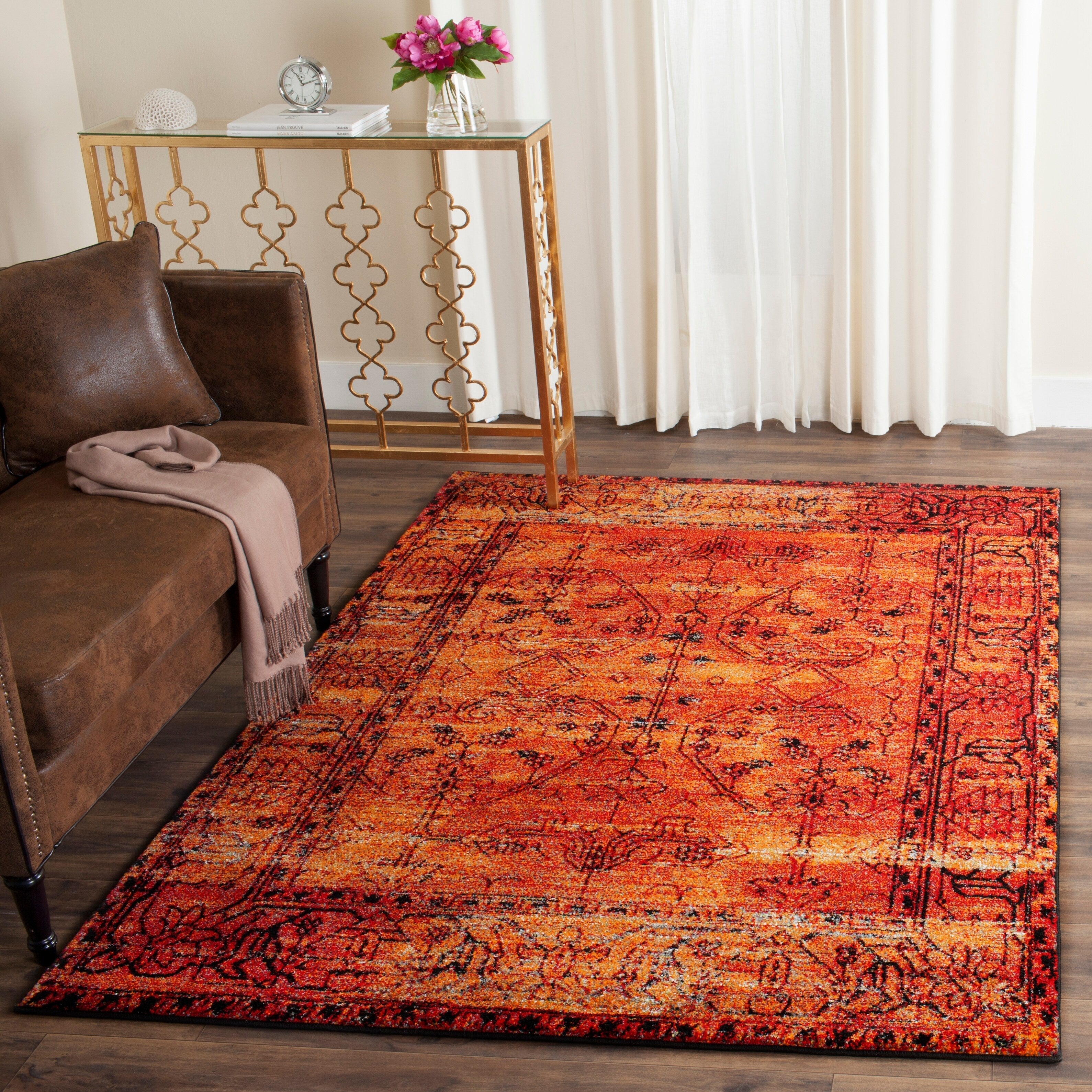 SAFAVIEH Vintage Hamadan Selma Oriental Distressed Rug