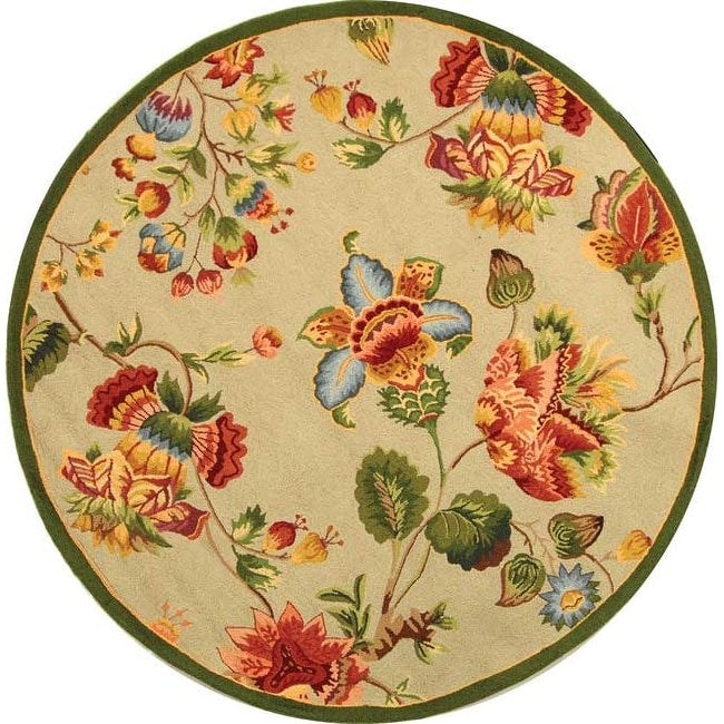 SAFAVIEH, Handmade Chelsea Jurendine French Country Floral Wool Rug